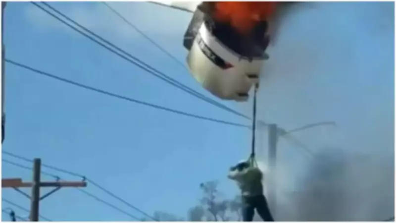 Louisiana Worker Plummets After Bucket Truck Catches Fire in Dramatic Rescue Attempt