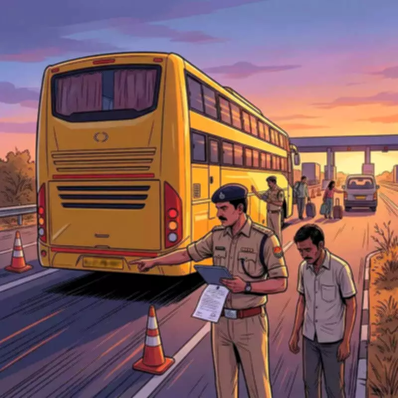Luxury Bus with Fake Numberplate Caught in Gujarat, Driver Booked Under BNS