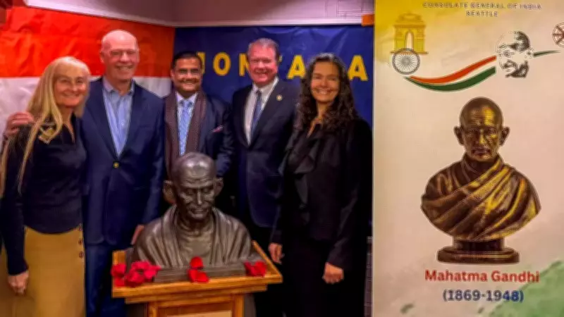 Mahatma Gandhi Bust Unveiled at University of Montana, Strengthening India-US Ties