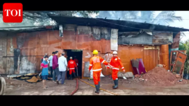 Major Fire at Mapusa Scrapyard Suspected from Short Circuit; No Casualties Reported