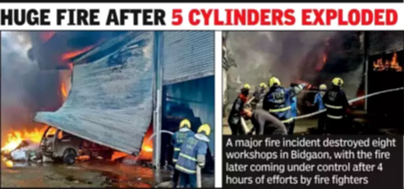 Major Fire Engulfs Eight Warehouses in Nagpur, Causing Lakhs in Damage