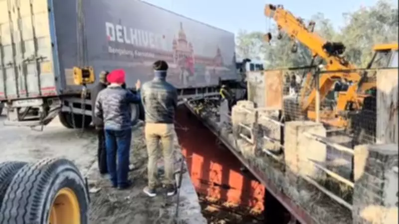 Major Traffic Snarl on NH-44 Near Phillaur After Overturned Truck Blocks Highway