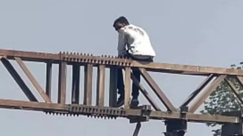 Man Climbs Power Pole at Kalyan Station, Halts Trains for 90 Minutes and Falls Injured