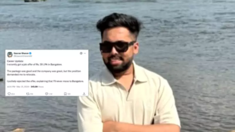 Man Rejects Rs 34 Lakh Job Offer Over Bengaluru Relocation, Sparks Online Debate