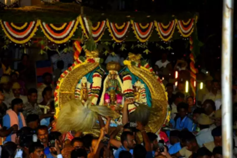 Mandya Police Deploy Massive Security for Melukote's Vairamudi Brahmotsava
