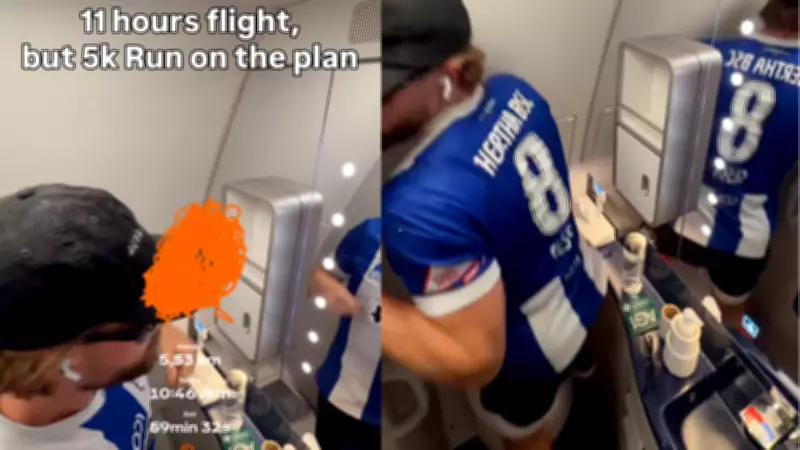 Marathon Runner Completes 5K Run Inside Airplane Bathroom During 11-Hour Flight