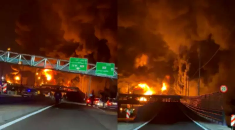 Massive Blaze Erupts in Tehran After Alleged Israeli Strikes on Oil Depot
