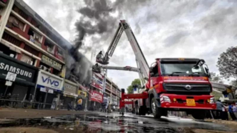 Massive Fire Engulfs Sector 22 Market in Chandigarh, Over 30 Fire Tenders Deployed