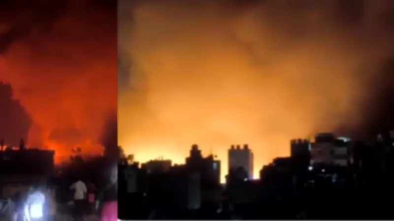Massive Fire Engulfs Slum Cluster in Delhi's Matiala, Visuals Surface