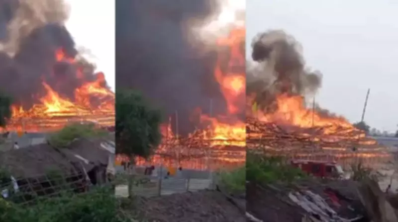 Massive Fire Erupts at Mahayagya Site on Saryu River Bank in Ayodhya