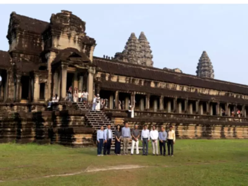 MEA Secretary P Kumaran Visits Angkor Wat, Emphasizes India-Cambodia Heritage