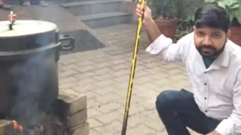 Meerut Hospital Cook Alleges LPG Shortage, Forced to Use Makeshift Stoves