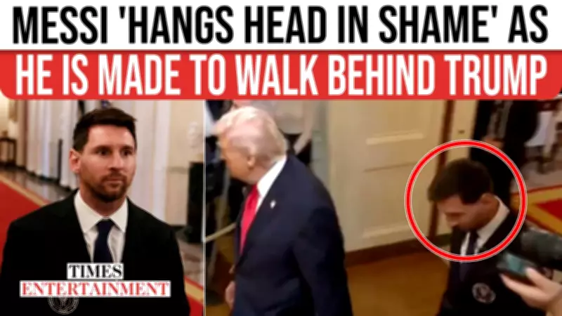 Messi's 'Hanging Head' Moment Behind Trump at White House Goes Viral