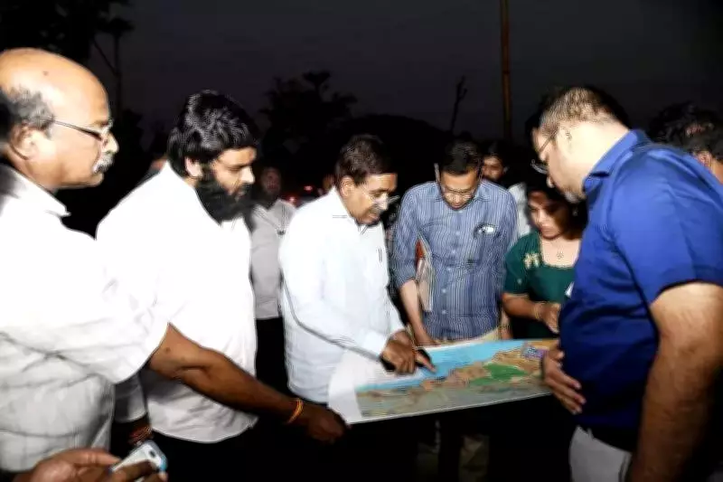 Minister Narayana Inspects VMRDA Roads for Bhogapuram Airport Connectivity