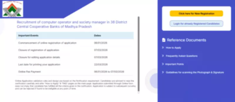 MP Apex Bank Recruitment 2026: Registration Closes Tomorrow for 2,076 Vacancies