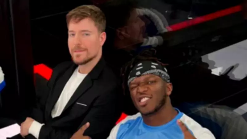 MrBeast Joins Viral Forehead Ad Trend, Sparks Playful KSI Boxing Challenge