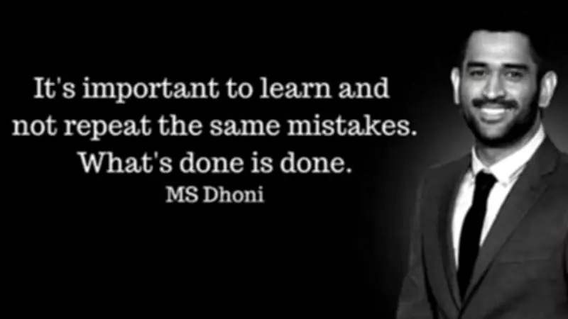MS Dhoni's Wisdom for Kids: Learn from Mistakes, Don't Dwell on the Past