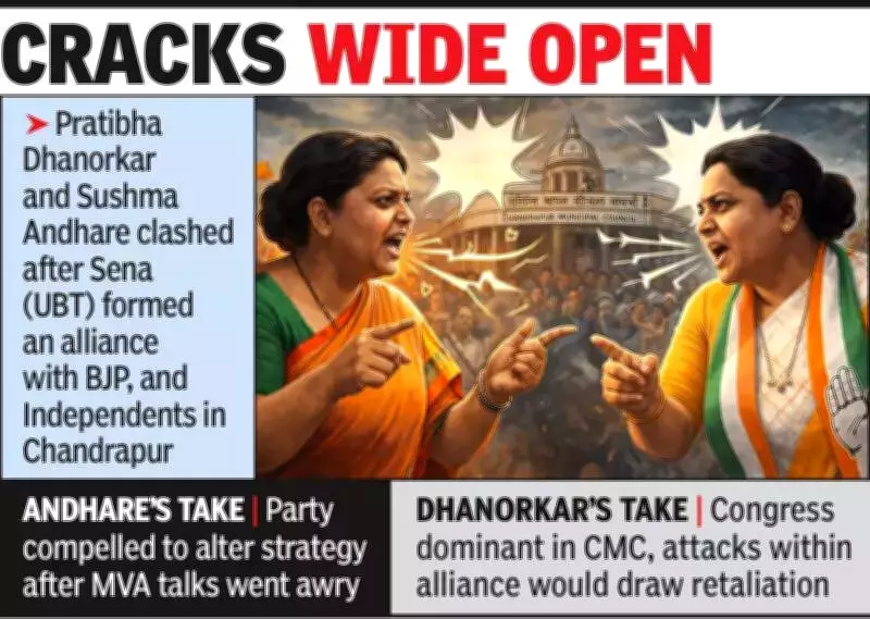 MVA Alliance Rift Widens in Chandrapur as Congress MP and Shiv Sena Leader Clash