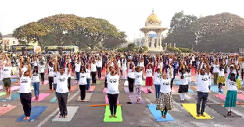 Mysuru Women Unite in Yoga Protest Against Human Trafficking and Abuse