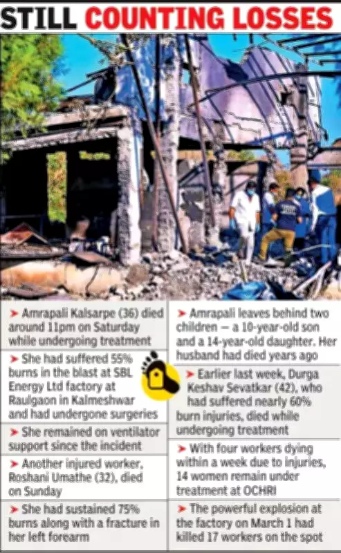 Nagpur Factory Blast Death Toll Climbs to 22 as Two More Workers Succumb to Burns