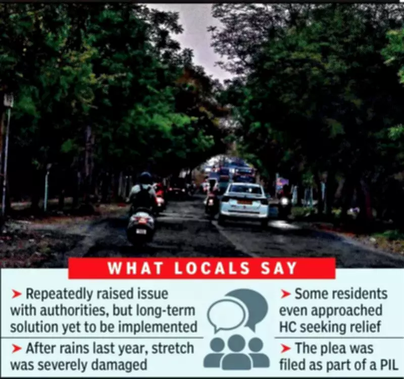 Nagpur's Dabha Road Remains Hazardous Despite Promises, Commuters Face Daily Risks