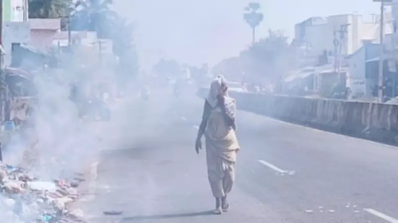 Namakkal Sanitation Workers Dump and Burn Waste on Roads, Highway, Causing Health Hazards