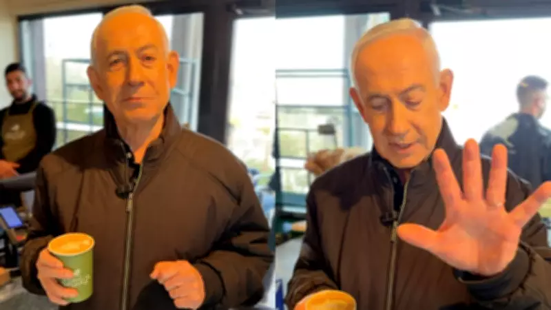 Netanyahu Mocks Death Rumors in Cafe Video, Issues Safety Warning