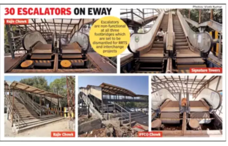 NHAI Overhauls Gurgaon Expressway Footbridges, Replaces Ramps & Escalators with Lifts