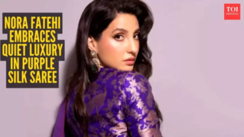 Nora Fatehi's Minimalist Purple Saree: A Masterclass in Quiet Elegance