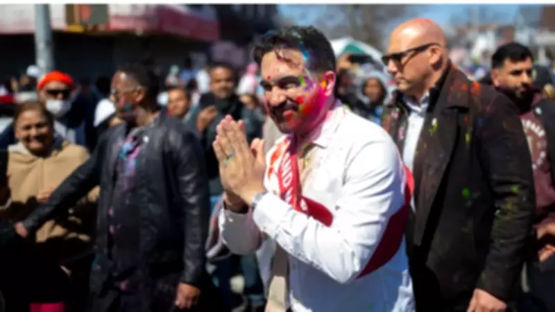 NYC Mayor Celebrates Phagwah in Queens, Joins Vibrant Holi Parade