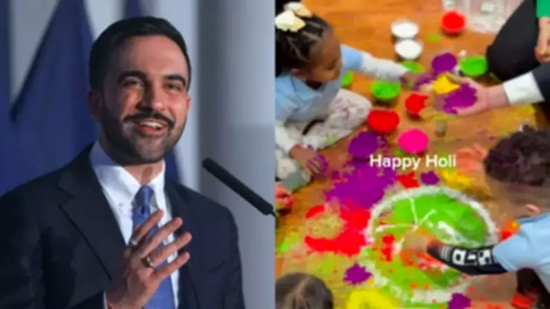 NYC Mayor Zohran Mamdani Promotes Child Care at Holi Event with 2-K Kids