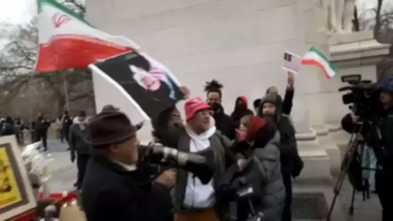 NYC Vigil for Khamenei Turns Violent as Man Tears Down Poster, Sparking Brawl