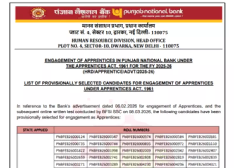 PNB Apprentice Result 2026 Released: Check Shortlist, Next Steps