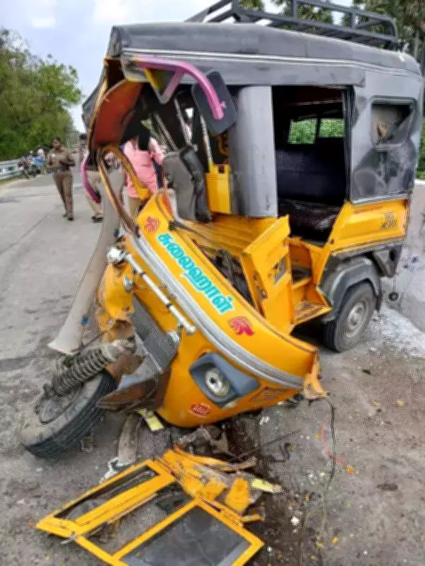 Pregnant Woman Killed in Tirunelveli Auto-Bus Collision, Husband and Driver Injured