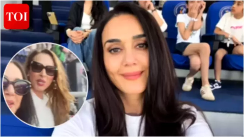 Preity Zinta Celebrates India's T20 World Cup Win with Iulia Vantur at Stadium