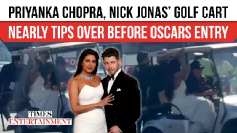 Priyanka Chopra and Nick Jonas Escape Near Golf Cart Accident at Oscars