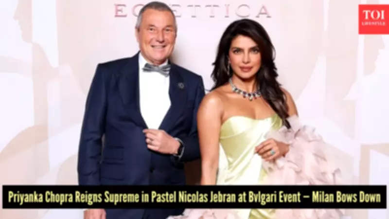 Priyanka Chopra Stuns at Bvlgari Milan Event in Ethereal Pastel Gown
