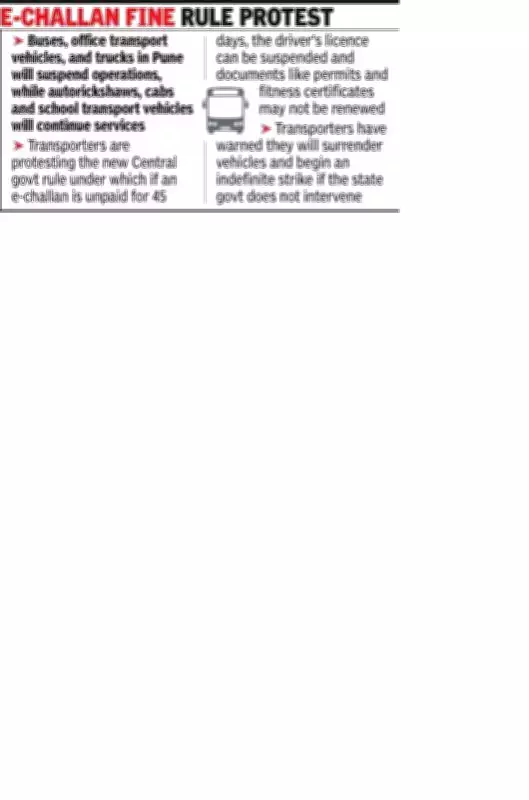 Pune Transporters to Halt Operations Over 'Flawed' E-Challan Rule, Threaten Indefinite Strike