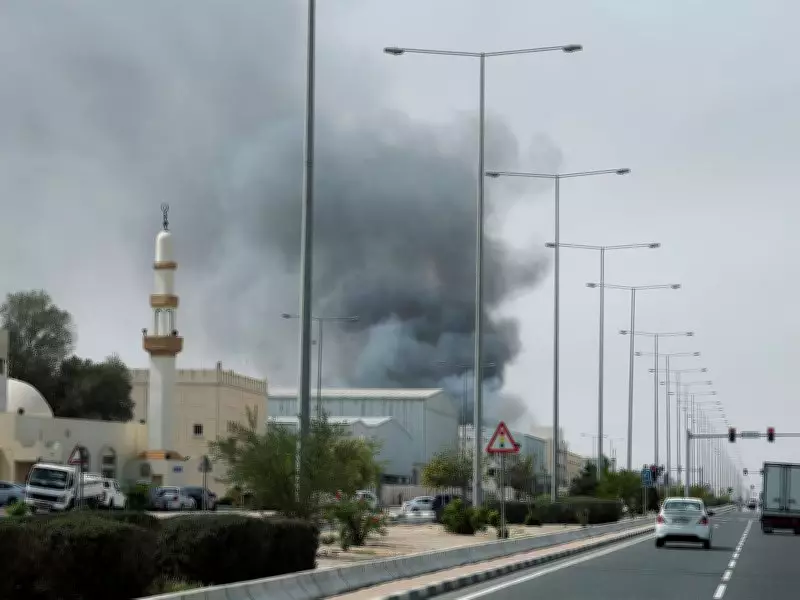 Qatar Intercepts 14 Iranian Missiles, Falling Debris Sparks Fire in Industrial Zone