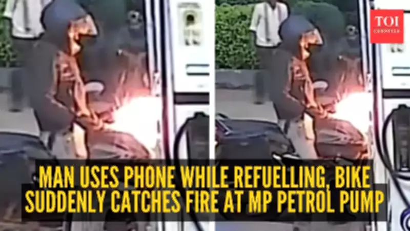 Quick-Thinking Staff Avert Disaster at Madhya Pradesh Petrol Station Fire