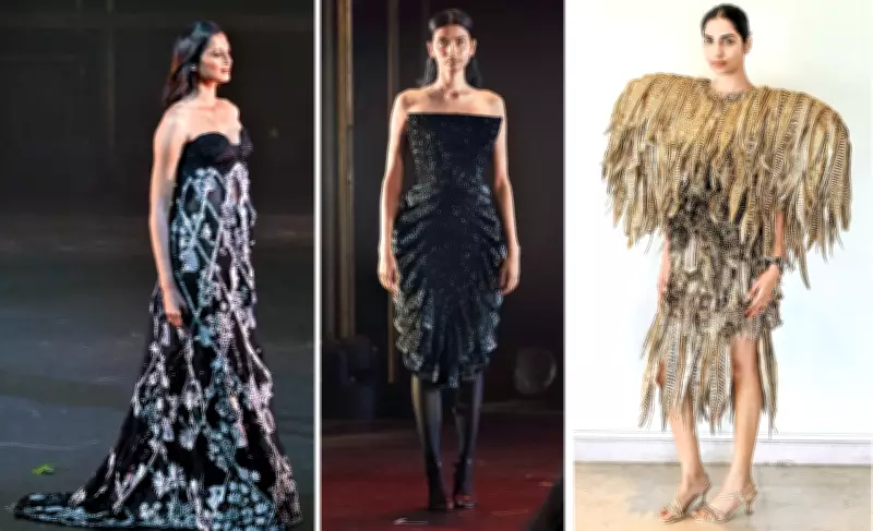 Rahul Mishra's Couture Illuminates Fourth Dimension in Meera Jain's Tesseract Show