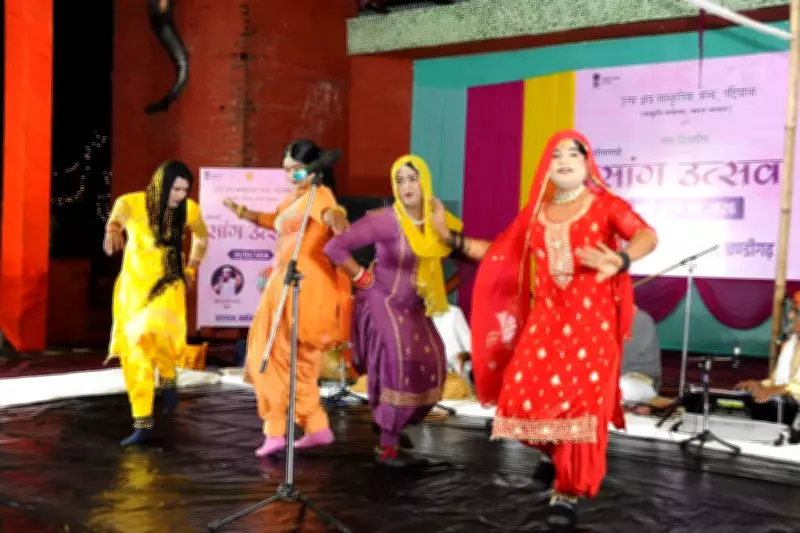 Rain Fails to Dampen Spirits as Saang Artistes Enthrall Chandigarh Audience