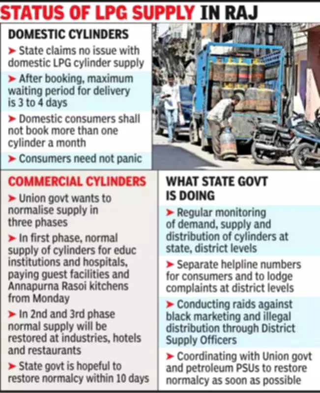 Rajasthan Government Assures Commercial LPG Cylinder Supply Normalization Within 10 Days
