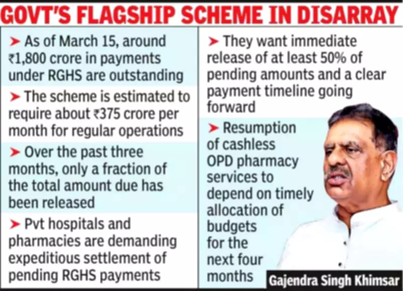 Rajasthan's Cashless Medicine Scheme Faces Crisis as Hospitals Suspend Services Over Unpaid Dues