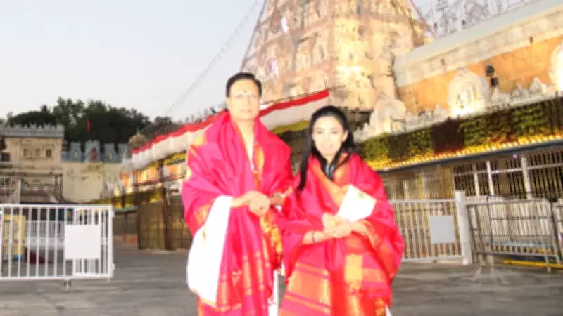 Rajat Sharma and Ritu Dhawan Seek Blessings at Tirupati Balaji Temple