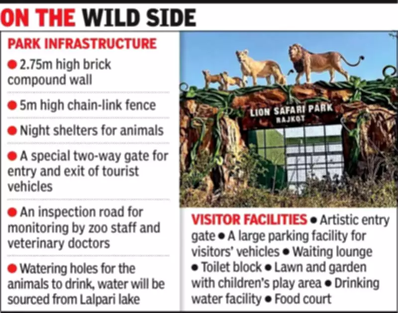 Rajkot Lion Safari Park Nears Completion, Set to Open by May-June 2024