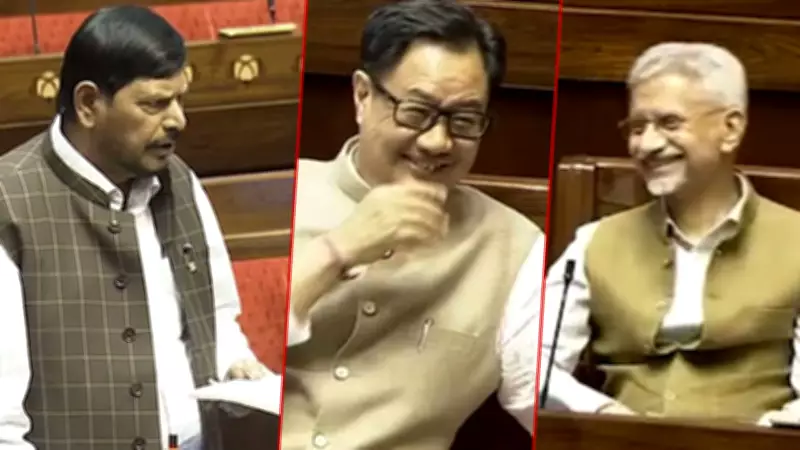 Rajya Sabha Erupts in Laughter as Athawale's Hilarious Speech Targets Congress