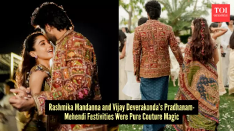 Rashmika Mandanna & Vijay Deverakonda's Pradhanam-Mehendi: A Fusion of Couture & Tradition