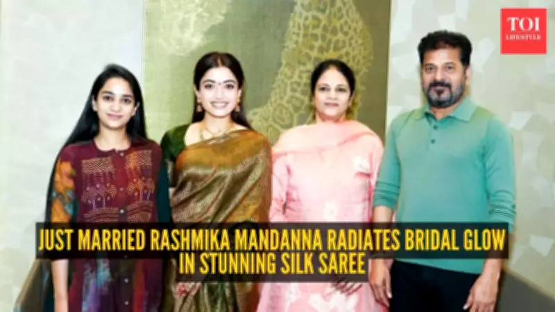 Rashmika Mandanna's Post-Wedding Glow Shines in Timeless Kanjeevaram Saree