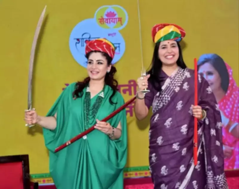 Raveena Tandon Advocates for Gender Equality at Jaipur's Shakti-Vandan Festival